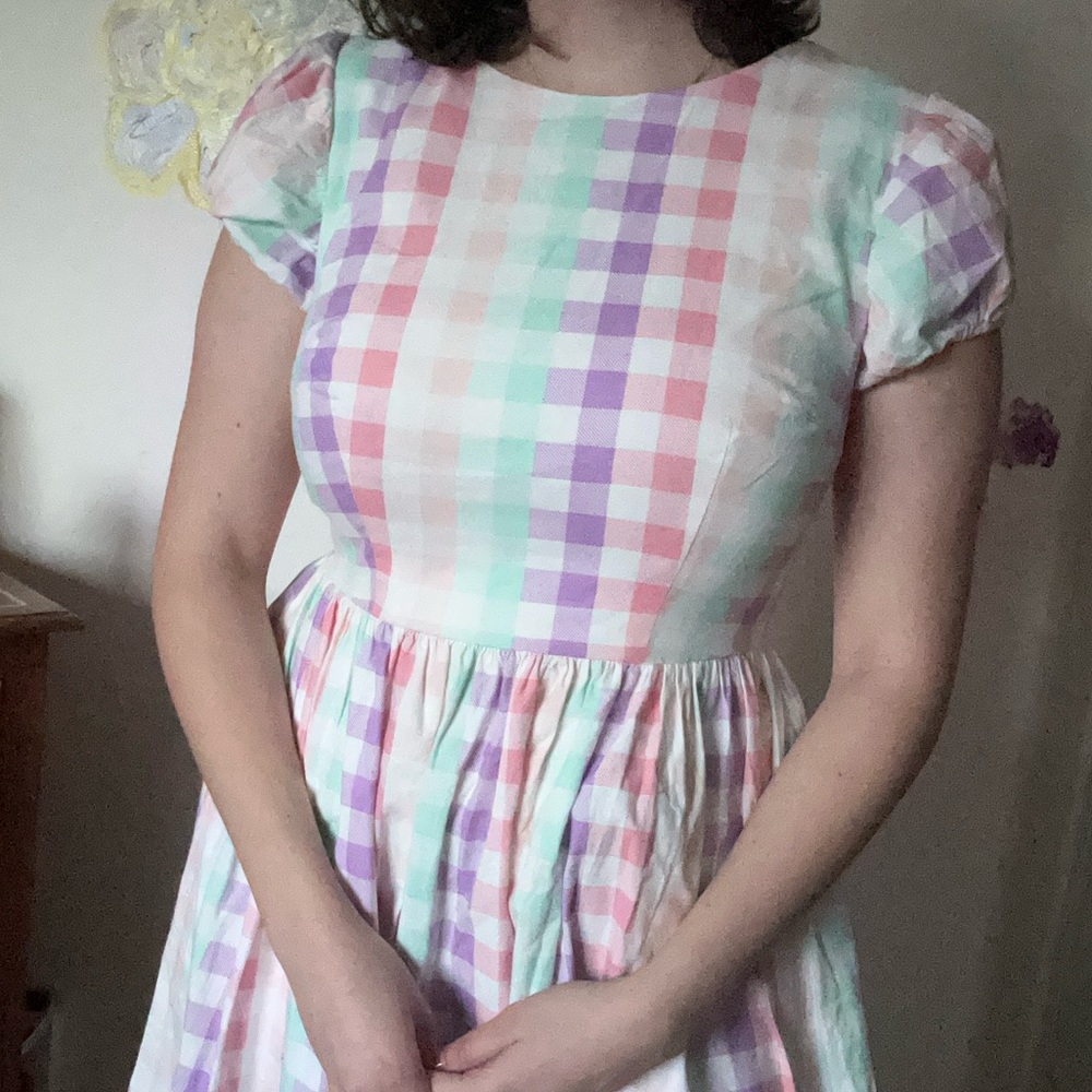 NWT Collectif Pastel Rainbow Dress